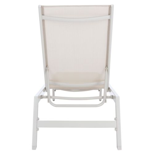 Chaise Longue D'extérieur Aluminium Blanc