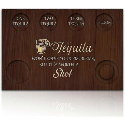 Plateau De Service Pour Verres À Liqueur De Tequila, Plateau De Vol En Bois, Support En Verre Avec Bord De Sel De Citron, Plateau Pour Verres À Liqueur Pour Bar, Restaurant, Fête, Réunion De Famille