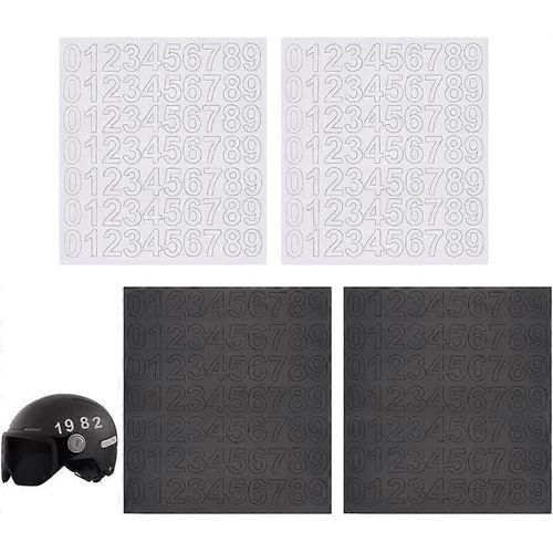 Lot De 280 Autocollants Numérotés Pour Casque De Hockey, 3 Cm, 0 À 9, Autocollants Sportifs, Noirs Et Blancs, Étanches, Pour Hockey Sur Glace