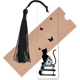 Marque-Pages Rectangulaires En Forme De Chat, Papillon, Fleur, Pompons En Acrylique Pour Enseignants, Étudiants, Amoureux Des Livres, Amoureux Des Chats, Adultes, Filles, École