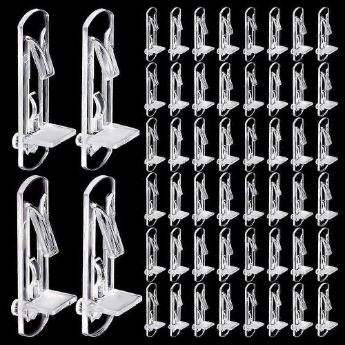 Lot De 80 Chevilles De Fixation Autobloquantes En Plastique Pour Étagères De Cuisine, 3 Supports Transparents Pour Meubles