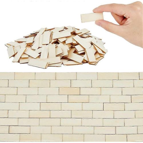 Lot de 250 mini planches de parquet rectangulaires en bois, style ancien, pour aménagement paysager, maison de poupée, meubles de maison de poupée