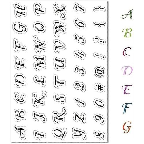 Lettres Chiffres Tampons En Caoutchouc Transparent Alphabet Az Initiale Joints En Silicone Transparent Tampon Pour Journaling Fabrication De Cartes Amis Diy Scrapbooking Photo Fr