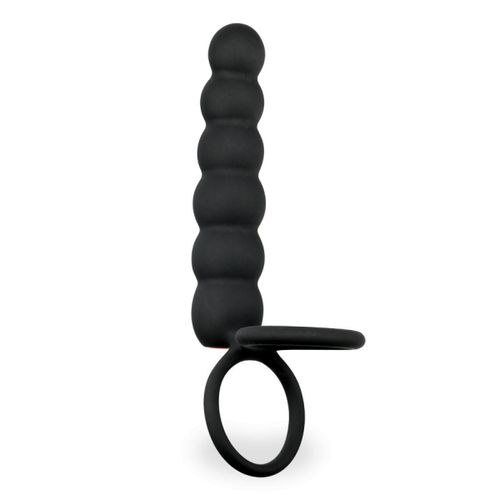 Double Cockring Avec Plug Vibrant Pour Double Pénétration Stronix