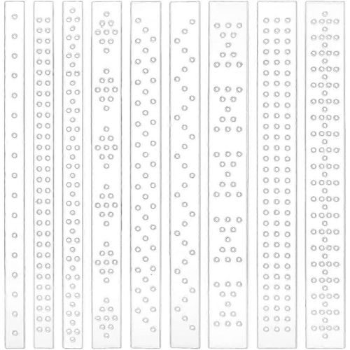 Lot De 9 Poinçons En Acrylique Pour Cuir, 3 Largeurs, Gabarits D'espacement Pour Cristal Et Rivets, Guides D'espacement Pour Colliers Et Ceintures De Chien, Perforations De Trous : 3,5 Mm