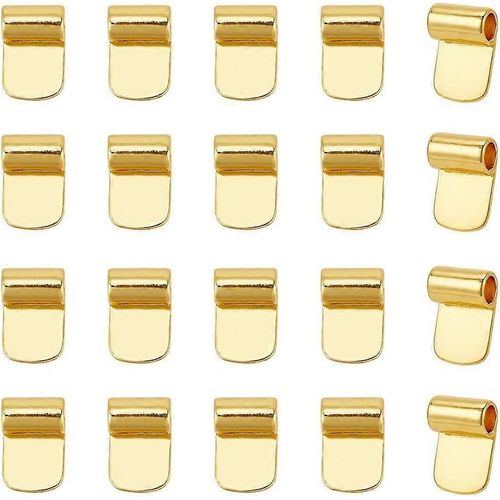 Lot De 20 Bélières À Coller Dorées Tibétaines Plates Avec Boucle, Larges Bélières En Laiton Pour Pendentifs, Breloques, Connecteurs Pour Colliers À Faire Soi-Même