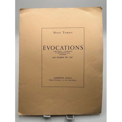 Henri Tomasi Évocations 1. Péruvienne. - 2. Nigérienne 3. Cambodgienne (Asparas). 4. Écossaise. Pour Saxophone Mib Seul