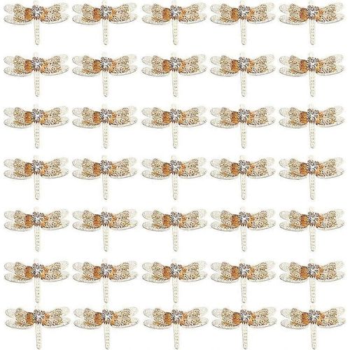 Lot De 40 Breloques Libellule En Laiton Avec Strass, Ailes Détachables, Pendentifs Ajourés En Forme D'insecte, Pour Boucles D'oreilles, Colliers, Bracelets, Bijoux