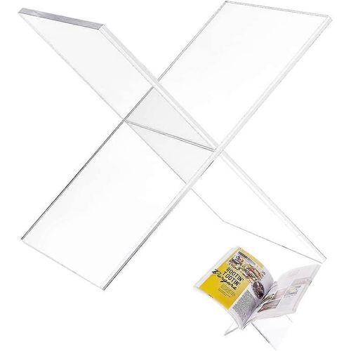 Lot De 2 Supports De Livres En Acrylique Transparent Avec Cadre Croisé, Support De Lecture Transparent Pour Recettes, Chevalets, Magazines, Manuels Scolaires, 9,6 X 9,6 X 6 Pouces
