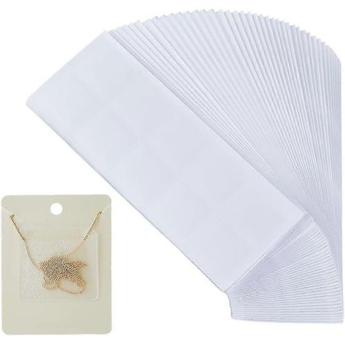 Lot De 400 Pochettes Adhésives Pour Colliers Et Chaînes, Pour Présentoirs De Bijoux, Petites Pochettes En Plastique Anti-Poussière Pour Colliers, Boucles D'oreilles, Emballages, Porte-Pendentifs