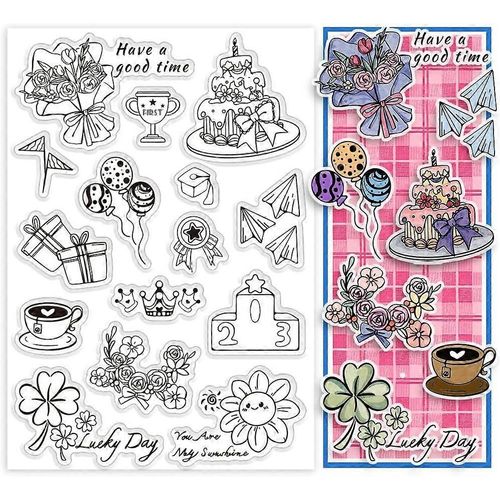 Tampons transparents Elements of Life pour la fabrication de cartes, tampons en silicone à fleurs, tampons transparents pour gâteaux, tampons en caoutchouc pour bricolage, scrapbooking, album J