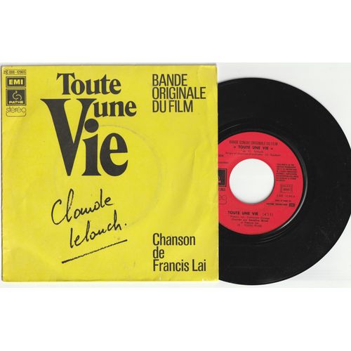 45t Sp Bande Originale Du Film De Claude Lelouch Toute Une Vie / Chanson De Francis Lai Chantée Par Caroline Grant
