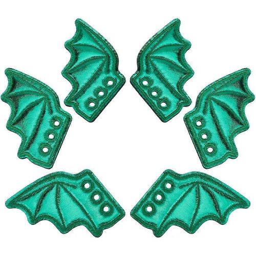 Lot De 3 Paires D'ailes Décoratives Pour Chaussures, Accessoires En Dentelle Pour Bottes, Patins, Baskets, Chaussures De Sport, Rollers, Pu, Punk, Halloween