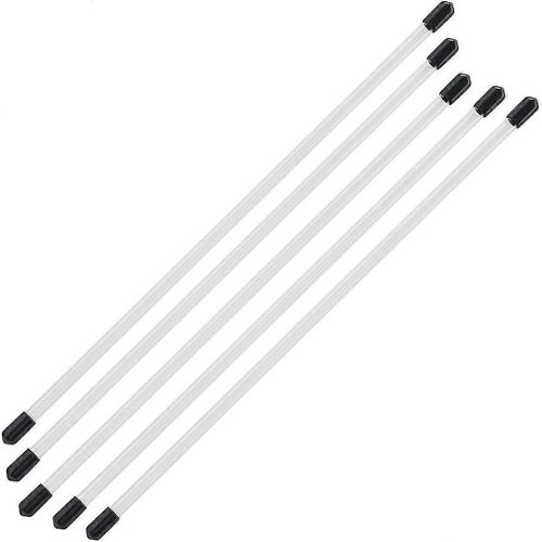 Lot De 6 Tubes Rigides Transparents En Plastique Avec Bouchons En Caoutchouc, Pour Ranger Perles, Épingles, Boutons, 301 Mm