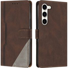 Coque Pour Samsung Galaxy S23, Housse Etui Portefeuille Cuir Multifonction, Fermeture Magnétique À Clapet Anti-Choc [Fonction Support] Flip Case Compatible Avec Samsung Galaxy S23 (Marron)