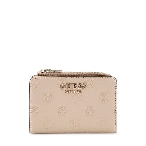 Guess Compagnon / Portefeuille Zarela Slg Large Zip Simply Taupe Logo PD9665156