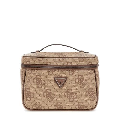 Guess Sac Voyage Berta Toiletry Train Latte Logo/Brown OB8688039