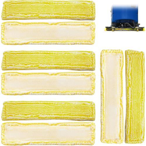 Lot de 8 serpillères en microfibre de rechange pour balai de fenêtre Karcher WV 2, WV 5 Premium (Plus) Jaune