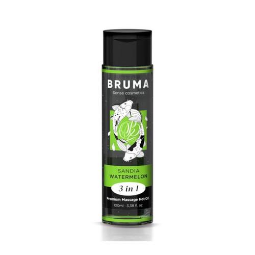Bruma - Huile De Massage Premium Effet Chaleur Saveur De Pastèque 3 En 1 - 100 Ml