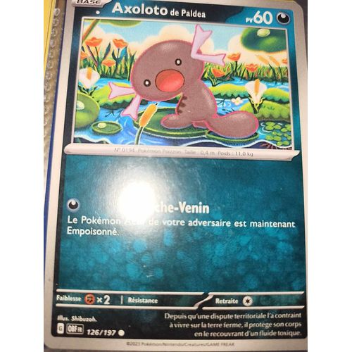 Commune - Pokemon - Flammes Obsidiennes - Axoloto De Paldéa 126/197