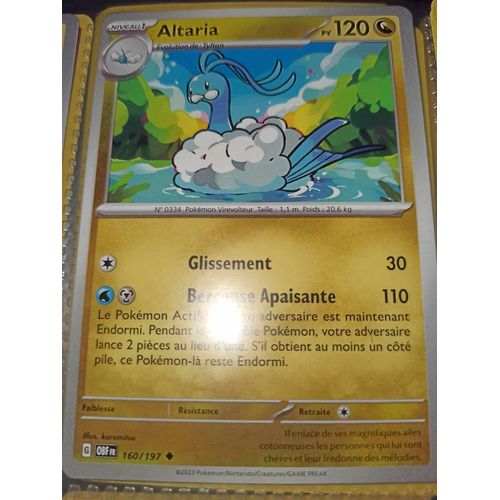 Peu Commune - Pokemon - Flammes Obsidiennes - Altaria 160/197