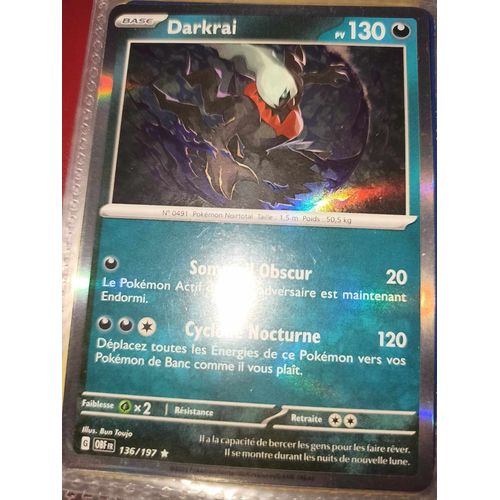 Holo - Pokemon - Flammes Obsidiennes - Darkrai 136/197