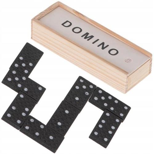 Jeu De Dominos En Bois Avec Boîte