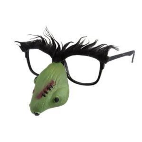 Lunettes Sorcière Ptit Clown - Nez Souple Et Sourcils - Vert/Noir - Intérieur - Enfant