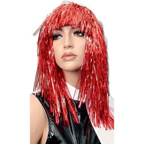 Perruque Disco Rouge