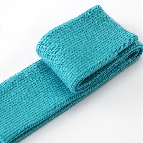 Femmes Hiver Automne Noël Cachemire Mélange Tricoté Longs Gants Couleur Unie Mode Chaud Pour Dame Coude Mitaines 60 Cm Avec Trou 18 Bleu Ciel