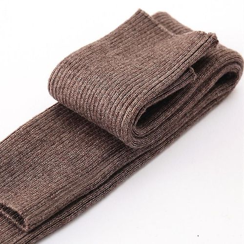 Femmes Hiver Automne Noël Cachemire Mélange Tricoté Longs Gants Couleur Unie Mode Chaud Pour Dame Coude Mitaines 50 Cm Avec Trou 29gris Léopard