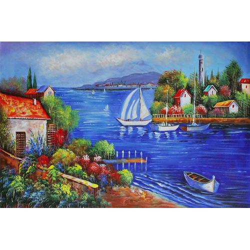 Beibila Puzzle 1000 Pièces Pour Adultes, Décompression, Paysage Animal, Peinture À L'huile, Papier Pour Enfants, Jouet, Sources D'outre-Mer, Vue Colorée Sur Le Lac