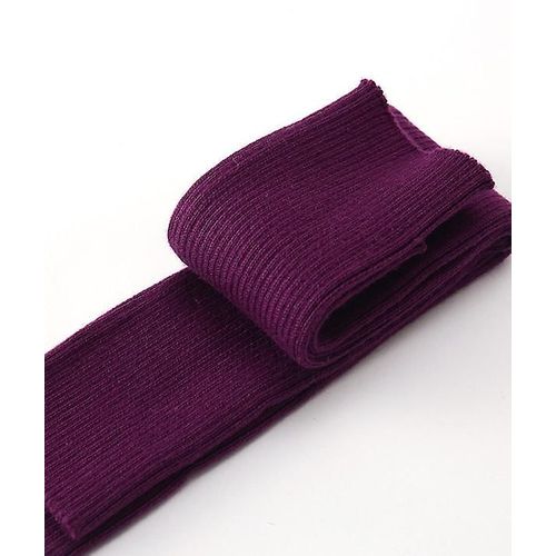 Femmes Hiver Automne Noël Cachemire Mélange Tricoté Longs Gants Couleur Unie Mode Chaud Pour Dame Coude Mitaines 40 Cm Avec Trou 3xiangyu Violet