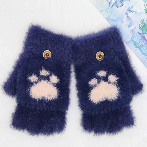 Gants D'hiver Pour Écran Tactile Pour Femmes, Gants Chauds D'automne, Mitaines De Poignet, Gants Coupe-Vent De Conduite, De Ski, Taille Unique, Bleu, Style 8