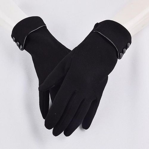 Gants D'hiver Pour Écran Tactile Pour Femmes, Gants Chauds D'automne, Mitaines De Poignet, Gants Coupe-Vent De Conduite, De Ski, Taille Unique, Noir, Style 1