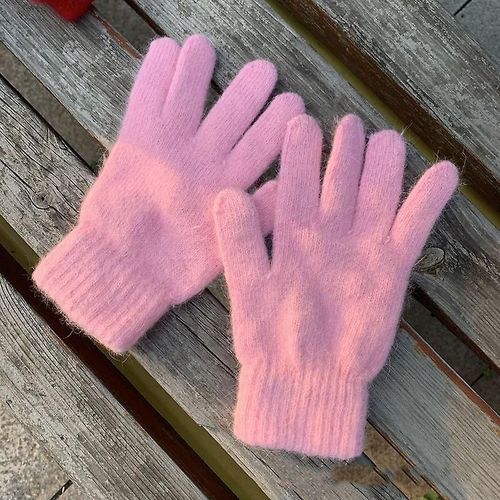 Gants Femmes Hiver Mignon Peluche Chaud Gants D'équitation Femmes Gants Femmes Gants Femmes Gants D'hiver Gants D'hiver Femmes Taille Unique Rose