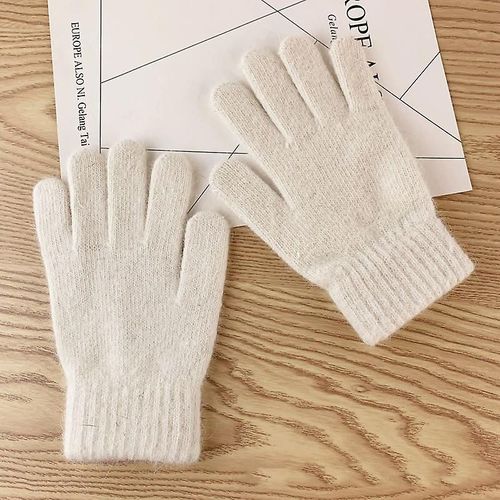 Gants Femmes Hiver Mignon Peluche Chaud Gants D'équitation Femmes Gants Femmes Gants Femmes Gants D'hiver Gants D'hiver Femmes Taille Unique Blanc