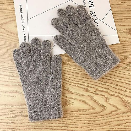 Gants D'hiver Pour Femme - Gants D'équitation Chauds En Peluche - Gants Pour Femme - Gants D'hiver Pour Femme - Taille Unique - Gris Foncé