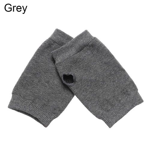 Gants Chauds En Laine Tricotés Sans Doigts Pour Hommes Et Femmes, Couleur Unie, Mitaines Extensibles, Doigts Exposés, Gants Courts En Cachemire, Taille Unique, Gris, Style1, Hiver Automne