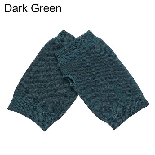 Gants Chauds En Laine Tricotés Sans Doigts Pour Hommes Et Femmes, Couleur Unie, Mitaines Extensibles, Doigts Exposés, Gants Courts En Cachemire, Taille Unique, Style Vert Foncé1