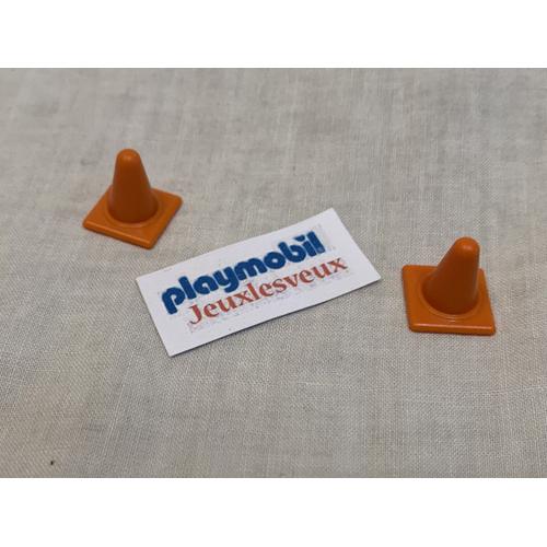 Playmobil Lot 2 Cônes Plots De Signalisation Routiere Orange 30226530 Des Set 3214 4071 4141 4414 4325 4415 4636 4701 4822 5011 5059 5571 5798 City Action Panneaux Ville