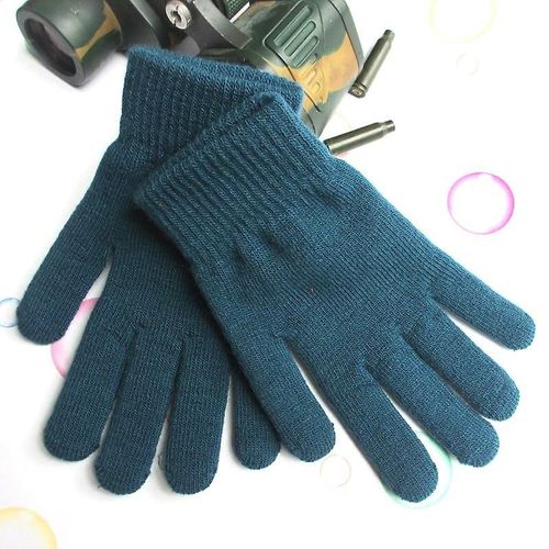 Gants D'hiver Tricotés Côtelés Unisexes Pour Femmes Et Hommes, Classiques, Basiques, Doublure Épaisse, Mitaines Thermiques, Taille Unique, Vert
