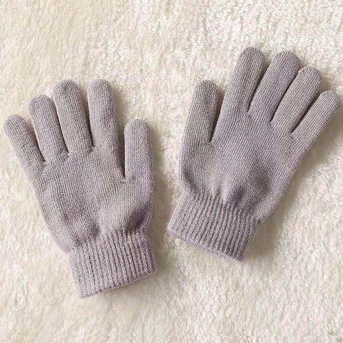 Gants D'hiver Tricotés Côtelés Unisexes Pour Femmes Et Hommes, Classiques, Basiques, Doublure Épaisse, Mitaines Thermiques, Taille Unique, Gris
