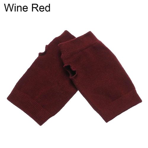 Gants Chauds En Laine Tricotés Sans Doigts Pour Hommes Et Femmes, Couleur Unie, Mitaines Extensibles, Doigts Exposés, Gants Courts En Cachemire, Taille Unique, Rouge Vin, Style1, Hiver Automne
