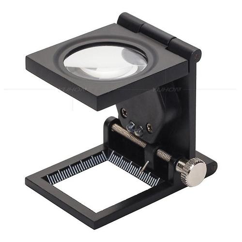 10 Fois Triple Miroir En Tissu Pliant Entièrement En Métal Double Lumière Led Loupe Haute Définition ¿Il De Pigeon Insecte Plante Loupe