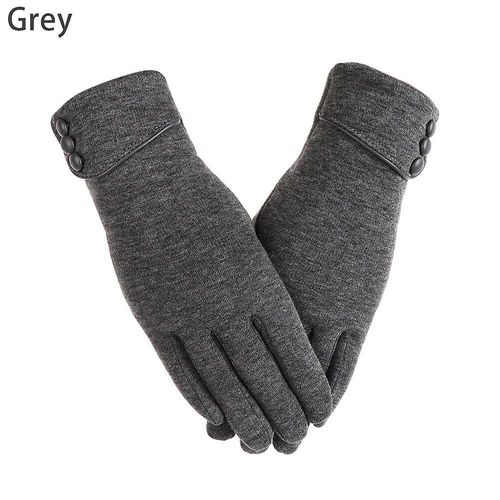Nouveaux Gants Chauds D'hiver Pour Femmes, Mitaines Thermiques Doublées De Polaire Pour Écran Tactile, Gants Coupe-Vent De Ski De Conduite En Plein Air Épais/Fins Gris Épais