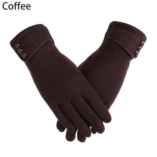 Nouveaux Gants Chauds D'hiver Pour Femmes, Mitaines Thermiques Doublées De Polaire Pour Écran Tactile, Gants Coupe-Vent De Conduite En Plein Air, Épais/Fins-Café Épais