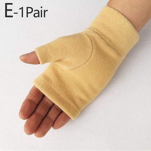 Gants De Course Unisexes D'hiver, Demi-Doigts, Pour Hommes Et Femmes, En Polaire, Écran Tactile, Mitaines Chaudes, Coupe-Vent, En Velours, Gants De Conduite, L, Kaki