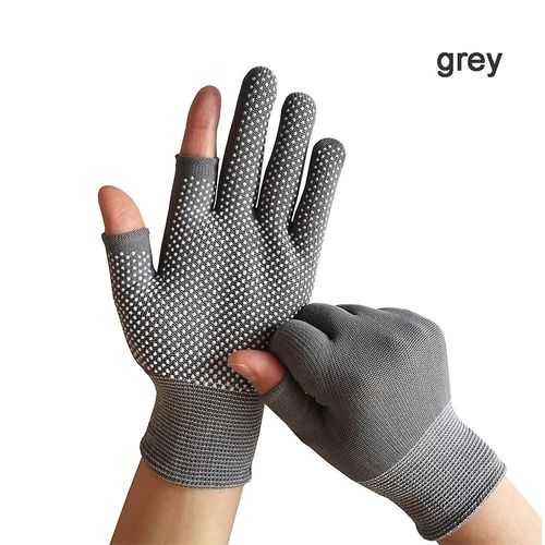 Paire Nouvelle Mode Unisexe Hommes Femmes Chaud Magique Tricoté Extensible Élastique Mitaine Demi Doigt Gants Sans Doigts Se Préparer Pour L'hiver Taille Unique A-Gris