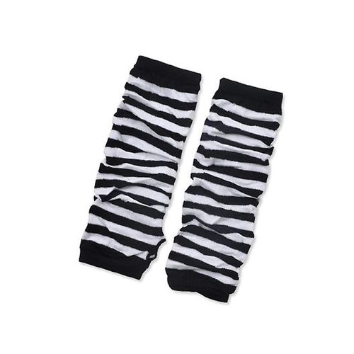 Gants Longs Sans Doigts Pour Femmes Et Filles, Gants Thermiques Pour Poignet Et Coude, Chauffe-Mains, Gants De Coude Tricotés, Mitaines, Manches De Bras Anime, Taille Unique, Noir Et Blanc